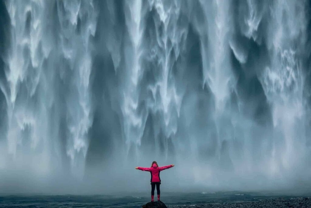Skógafoss waterfall on the south coast of Iceland