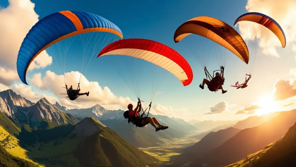 Hanggliding and paragliding