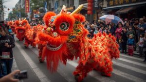 Kinesisk nytår 2025 markerede Dragens år med farverige parader, mad og fest i hele Asien. Oplev stemningen i Beijing, Bangkok, Singapore og Hongkong.
