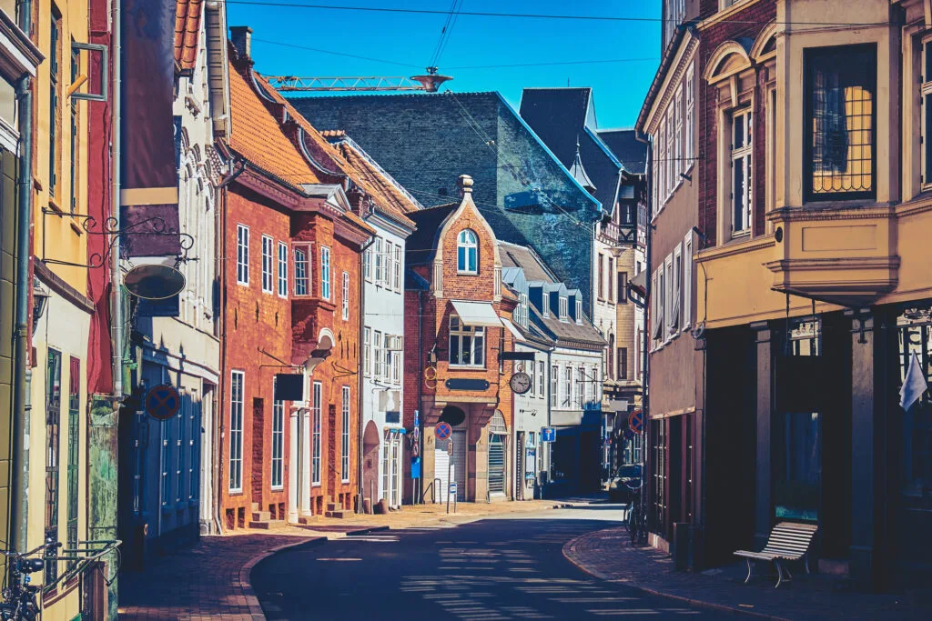 De stoerste oeer i Danmark — Odense. klassisk bybillede, Fyn, Danmark