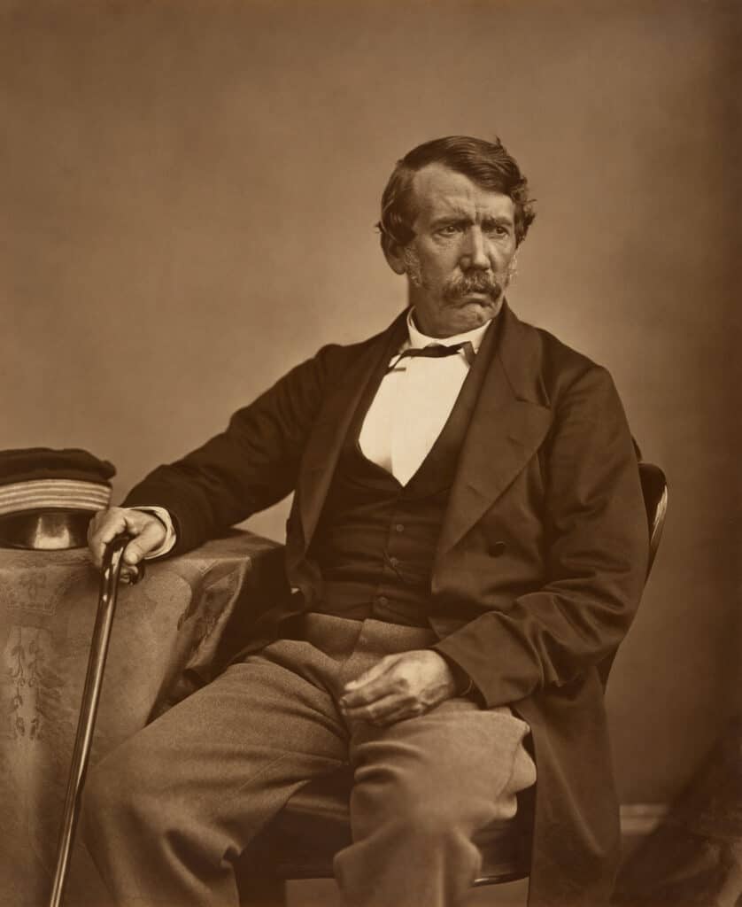 "David Livingstone, 1813 - 1873. Missionary and explorer" portræt i sort hvid